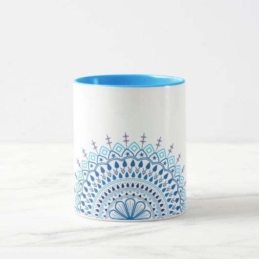 Blauwe mandala mok (Midden)
