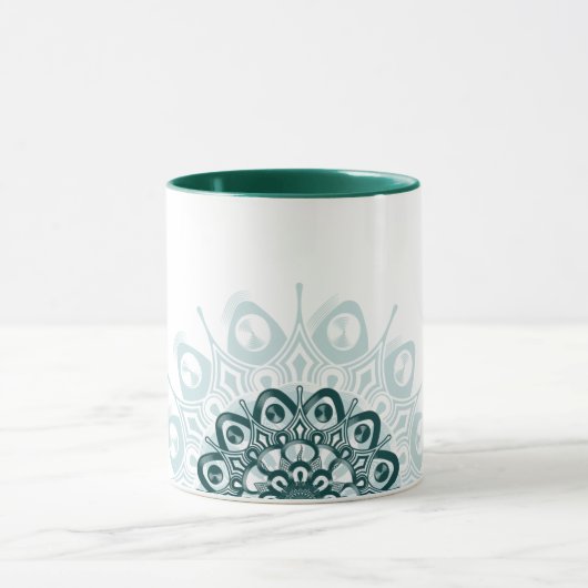 Blauwe mandala mok (Midden)