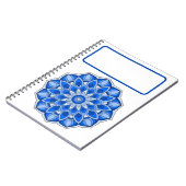 Blauwe mandala notitieboek (Linkerzijde)