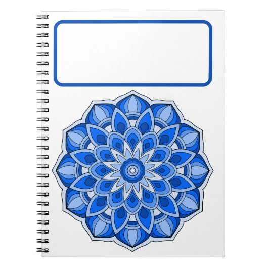Blauwe mandala notitieboek (Voorkant)