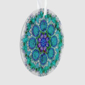 Blauwe mandala ornament (voorkant)