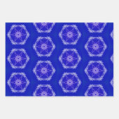 Blauwe mandala-papierbladen inpakpapier vel (Voorkant 2)