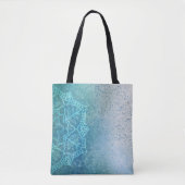 Blauwe mandala tote bag (Voorkant)