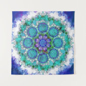 Blauwe mandala wandtapijt wandkleed (Voorkant)
