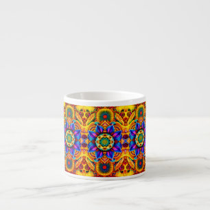 Blauwe Mandala-waterfles Espresso Kop