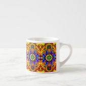 Blauwe Mandala-waterfles Espresso Kop (Rechts)