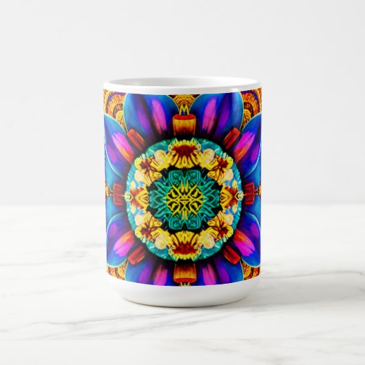 Blauwe Mandala-waterfles Koffiemok (Center)