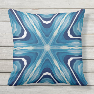 Blauwe Mandalapijp2 Buitenkussen