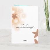 Blauwe mandarijn trouw THANK YOU Bedankkaart (Achterkant)