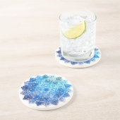 Blauwe Mandela Zandsteen Onderzetter (Zijkant)