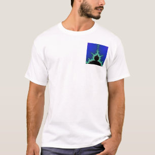 Blauwe Mandelbrot T-shirt