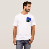 Blauwe Mandelbrot T-shirt (Voorkant volledig)