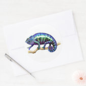 Blauwe Mannelijke Panter Kameleon Stickers (Envelop)