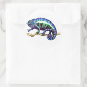 Blauwe Mannelijke Panter Kameleon Stickers (Tas)