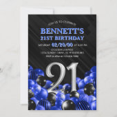 Blauwe Mannen 21ste verjaardag Kaart (Voorkant)