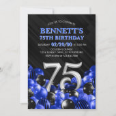 Blauwe Mannen 75ste verjaardag Kaart (Voorkant)