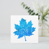 Blauwe mantel Leaf Kaart (Staand voorkant)
