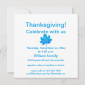 Blauwe mantel Leaf Kaart (Achterkant)