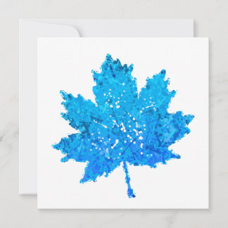 Blauwe mantel Leaf Kaart