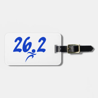 Blauwe marathon van 26.2 bagagelabel