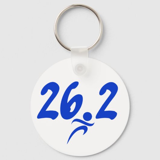 Blauwe marathon van 26.2 sleutelhanger (Voorkant)