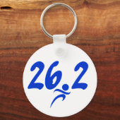 Blauwe marathon van 26.2 sleutelhanger (Voorkant)
