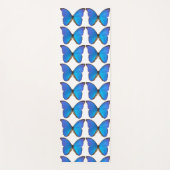 Blauwe marathyoga yogamat (Voorkant)