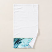 BLAUWE MARBLE OCEAN SWIRL BATHROOM TOWEL SET BAD HANDDOEK (Handdoek)