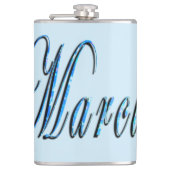 Blauwe Marcus naam,  Heupfles (Voorkant)
