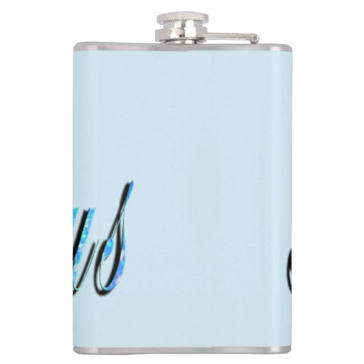 Blauwe Marcus naam, Heupfles (Achterkant)