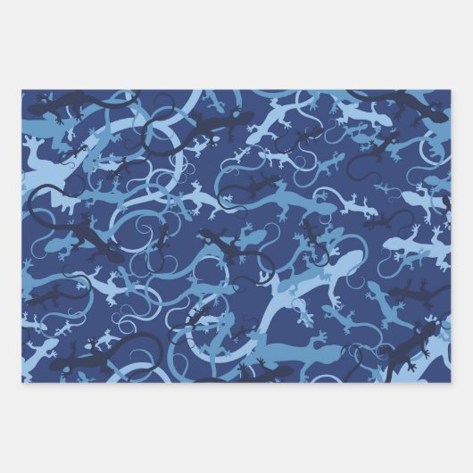 Blauwe margola inpakpapier vel (Voorkant 2)