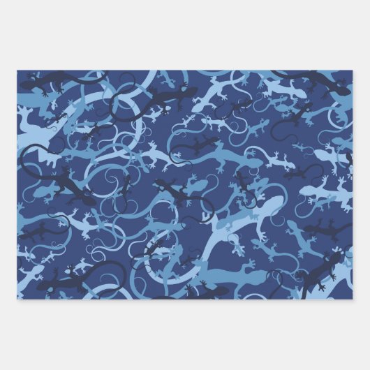 Blauwe margola inpakpapier vel (Voorkant)