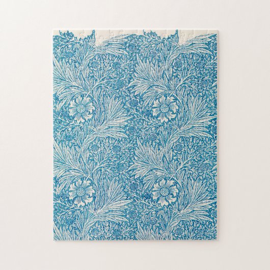 Blauwe Marigold Ornament Illustratie Legpuzzel (Verticaal)