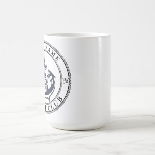 Blauwe marina van de sportboot met een Nautical An Koffiemok (Center)