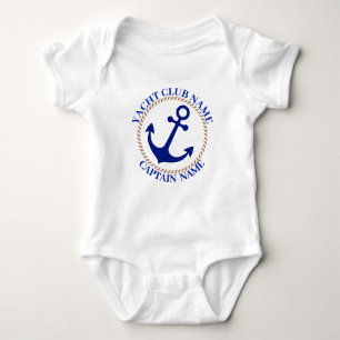 Blauwe marina van de sportboot met een Nautical An Romper