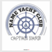 Blauwe marina van de sportboot met een Nautical An Sticker (Vel)
