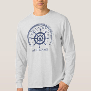Blauwe marina van de sportboot met een Nautical An T-shirt