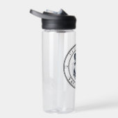 Blauwe marina van de sportboot met een Nautical An Waterfles (Rechts)