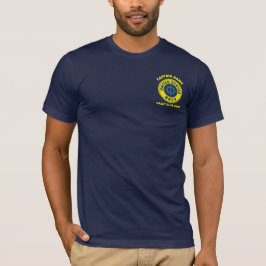 Blauwe marine Anker nautische kapitein boot zomer T-shirt