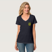 Blauwe marine Anker nautische kapitein boot zomer T-shirt (Voorkant volledig)
