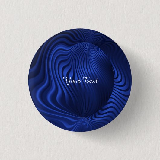 Blauwe marine decoratieve pinback knoop ronde button 3,2 cm (Voorkant)
