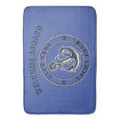 Blauwe marine Nautisch Anker jachtclub boot jachth Badmat (Voorkant Verticaal)