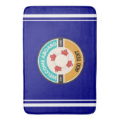 Blauwe marine Nautisch Anker jachtclub boot jachth Badmat (Voorkant Verticaal)