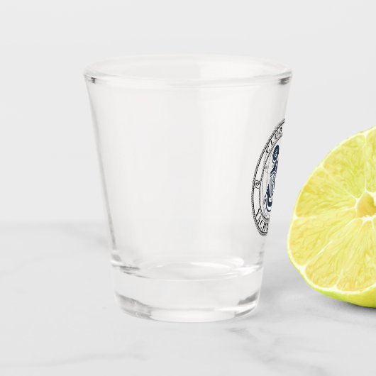 Blauwe marine Nautisch Anker jachtclub boot jachth Shot Glas (Links)