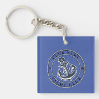 Blauwe marine Nautisch Anker jachtclub boot jachth