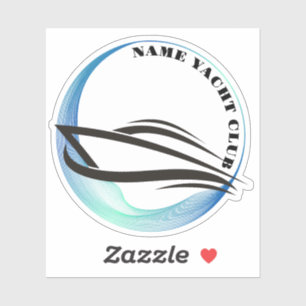 Blauwe marine Nautisch Anker jachtclub boot jachth Sticker
