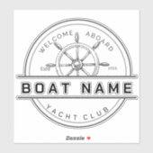 Blauwe marine Nautisch Anker jachtclub boot jachth Sticker (Vel)