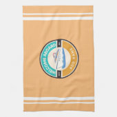 Blauwe marine Nautisch Anker jachtclub boot jachth Theedoek (Verticaal)