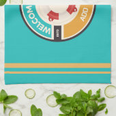 Blauwe marine Nautisch Anker jachtclub boot jachth Theedoek (Gevouwen)