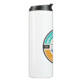 Blauwe marine Nautisch Anker jachtclub boot jachth Thermosbeker (Gedraaid links)